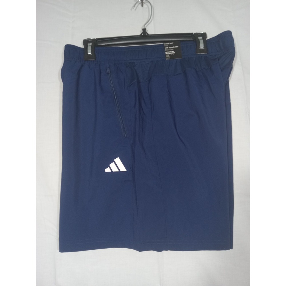 Adidas Aeroready‎ Training Shorts Men Large Blue Zipper Pockets